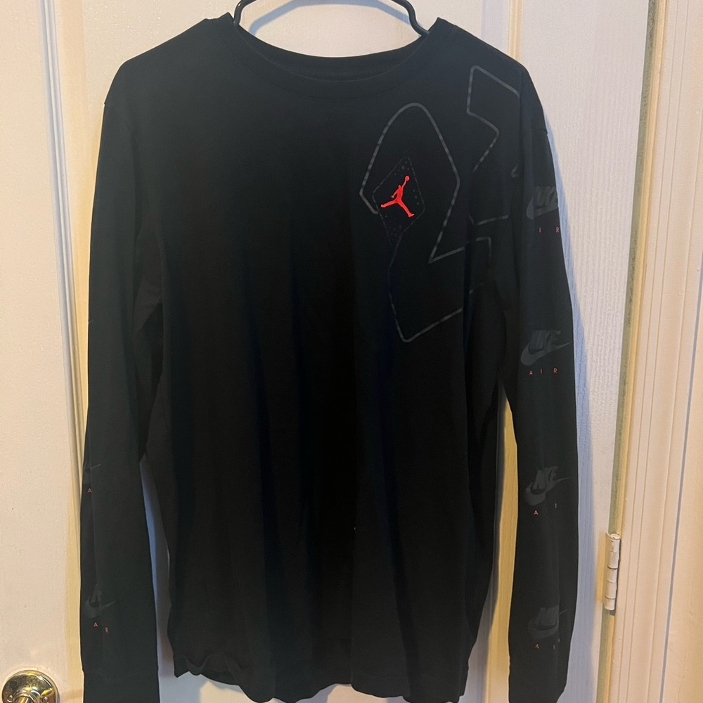 Black long sleeve T-shirt. Jordan brand